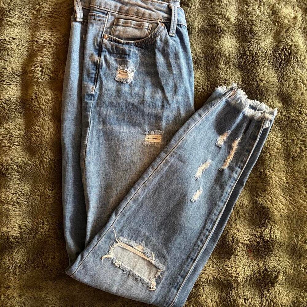 Simple society distressed skinny jeans